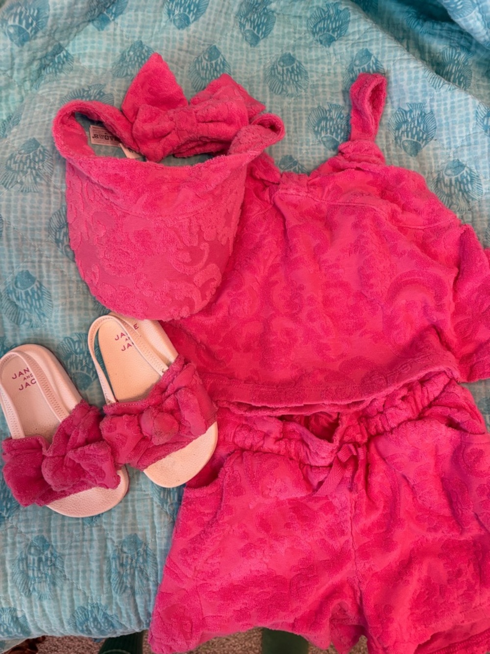 Janie and Jack Hot Pink Terry Cami Top